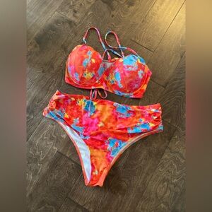 SHEIN Vibrant Tie-Dye Bikini Set